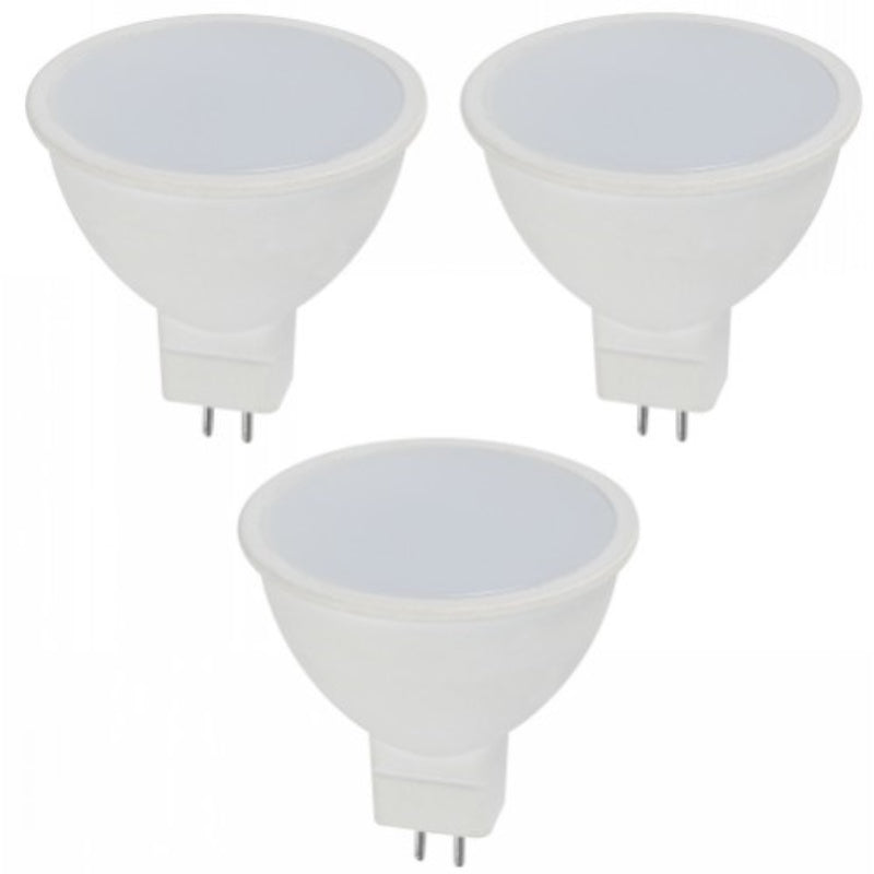 BOMBILLO LED MR16 G5.3 6W 85-265V 6000K 3 PIEZAS
