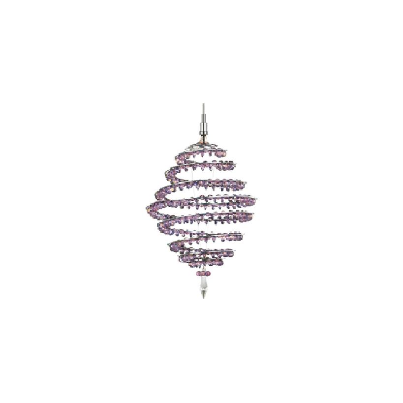 LAMP. COLGANTE HELIX IN SPECTRA CRYSTAL 1L MR11 35W