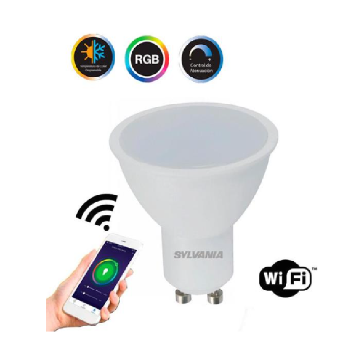 BOMBILLO LED WIFI-ACCT GU10 5W 120V 3000-6500K RGB+DIM