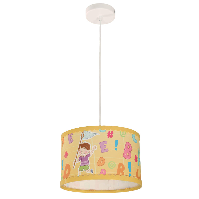LAMP. COLGANTE BLANCO Y MULTICOLOR KIDDY 1L E27 9W