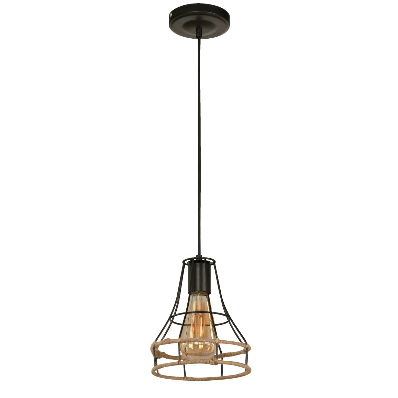LAMP. COLGANTE NEGRO 1L E27 40W