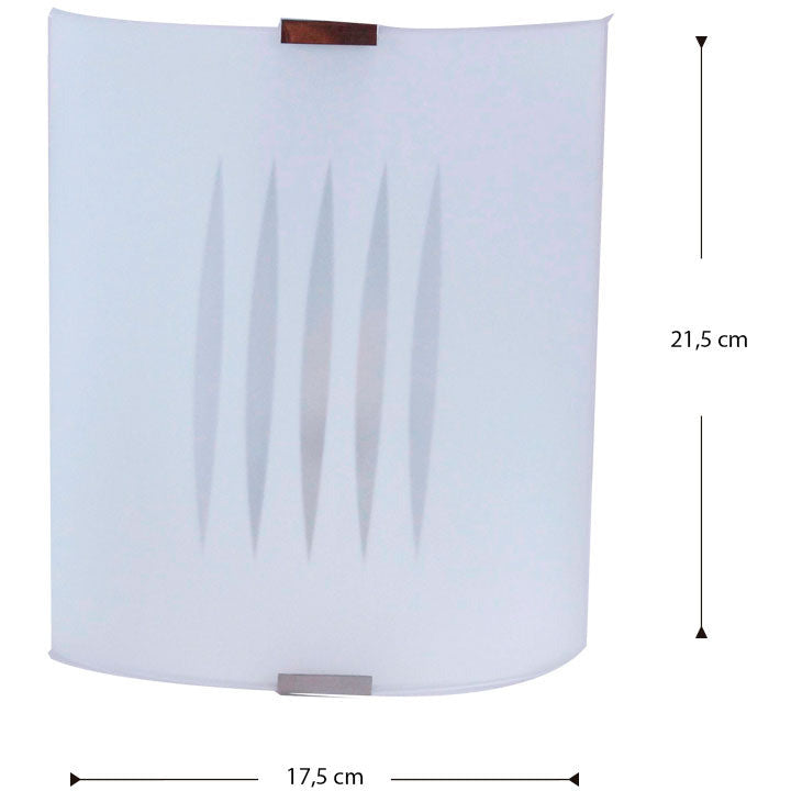 LAMP. PARED NÍQUEL SATINADO 1L E14 60W