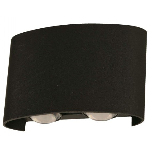 LAMP. LED PARED NEGRO 1L 4W 100-240V 3000K