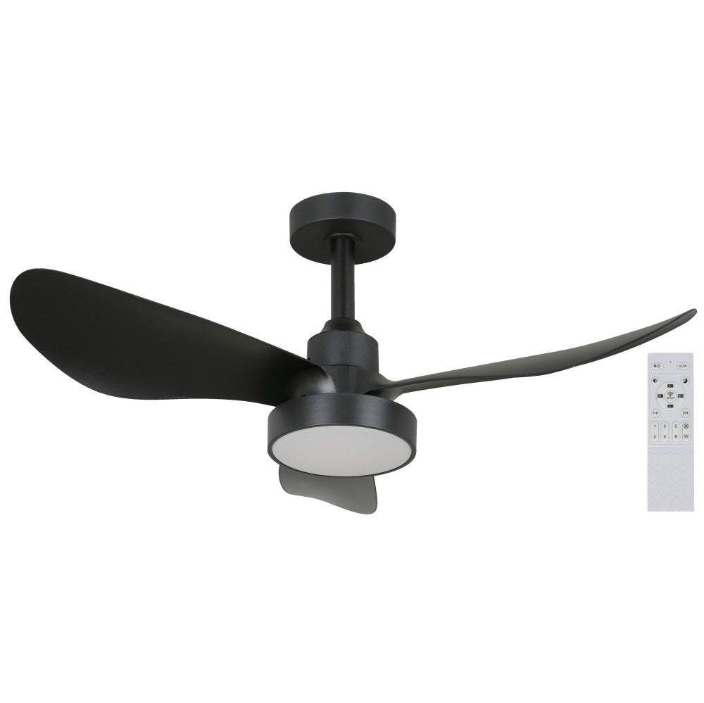 VENTILADOR LED TECHO NEGRO DC 32" 25W 3000K-65000K C/R