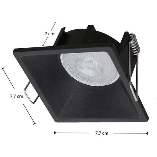 LAMP. TECHO EMPOTRABLE NEGRO 1L GU10 13W
