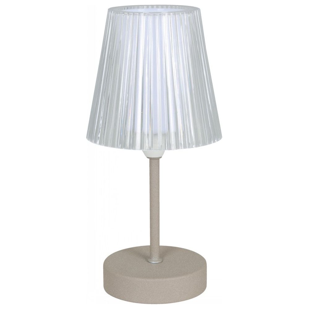 LAMPARA DE MESA CREMA 1L E14 10W