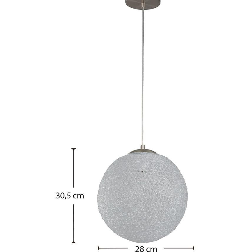 LAMP. COLGANTE NÍQUEL SATINADO 1L E27 60W
