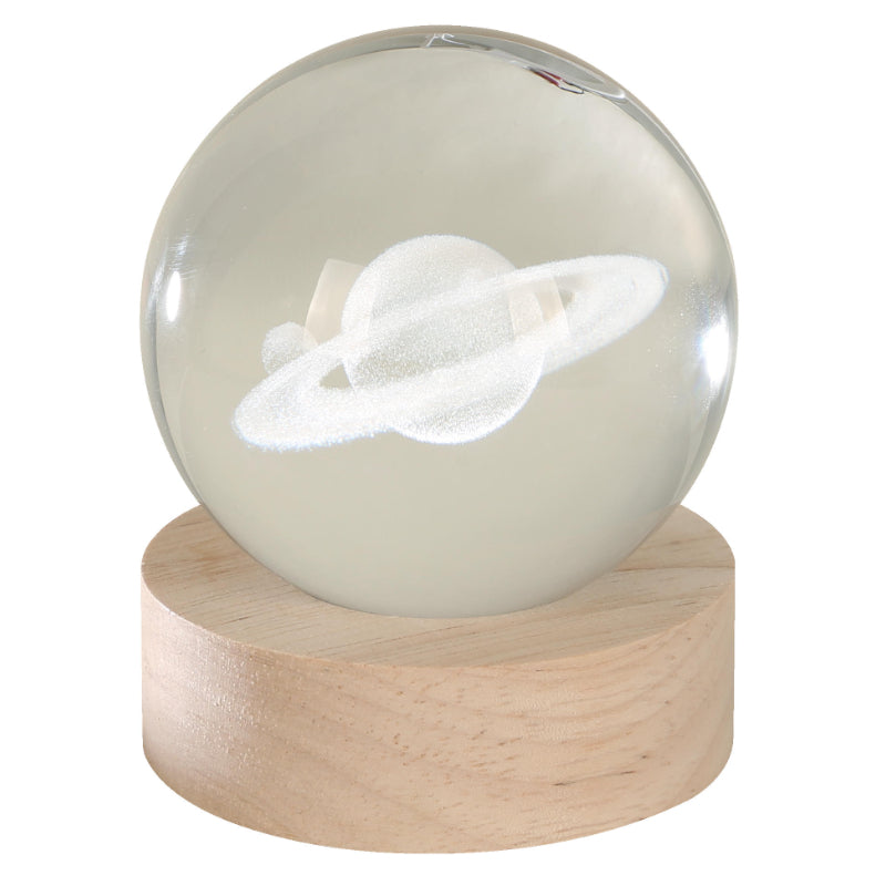 LAMP. LED DE MESA BOLA DE CRISTAL TRANSPARENTE 0.15W 5V RGB