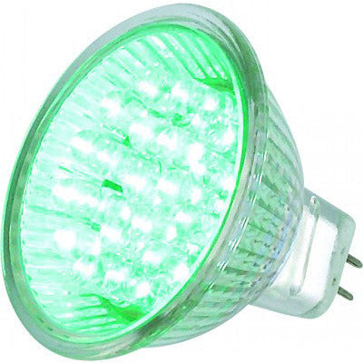 BOMBILLO LED JCDR MR16 G5.3 127V VERDE BRILLANTE