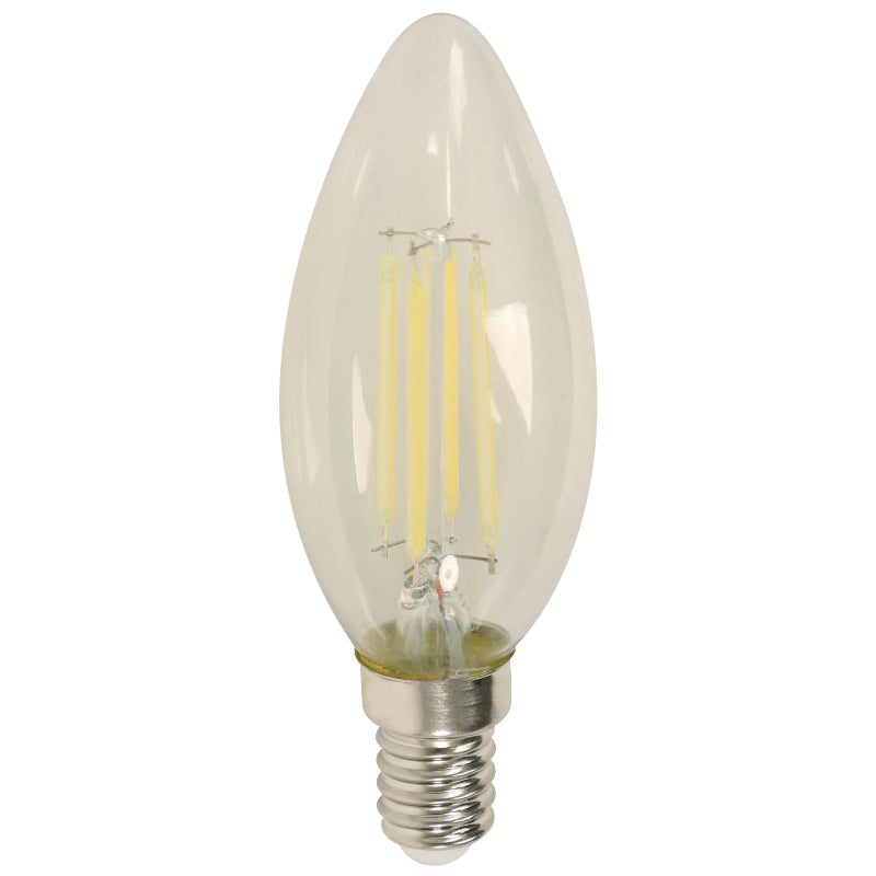 BOMBILLO LED FILAMENTO TORPEDO E14 4W 120V 6000K