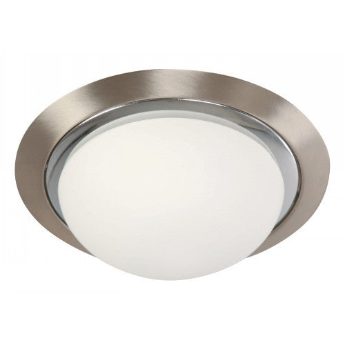 LAMP. TECHO NÍQUEL SATINADO 1L E27 60W