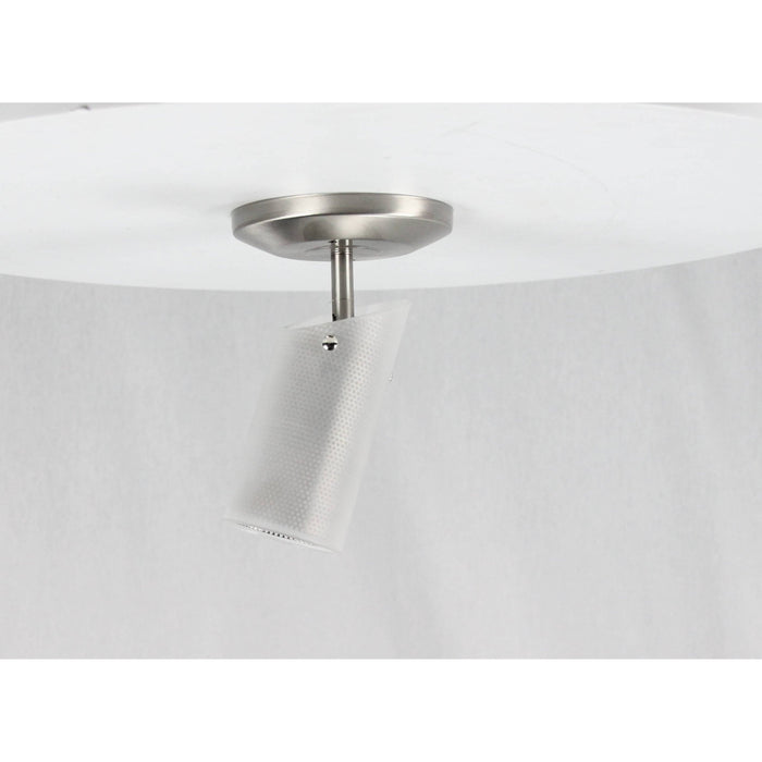 LAMP. TECHO REFLECTORA NÍQUEL SATINADO 1L E27 60W