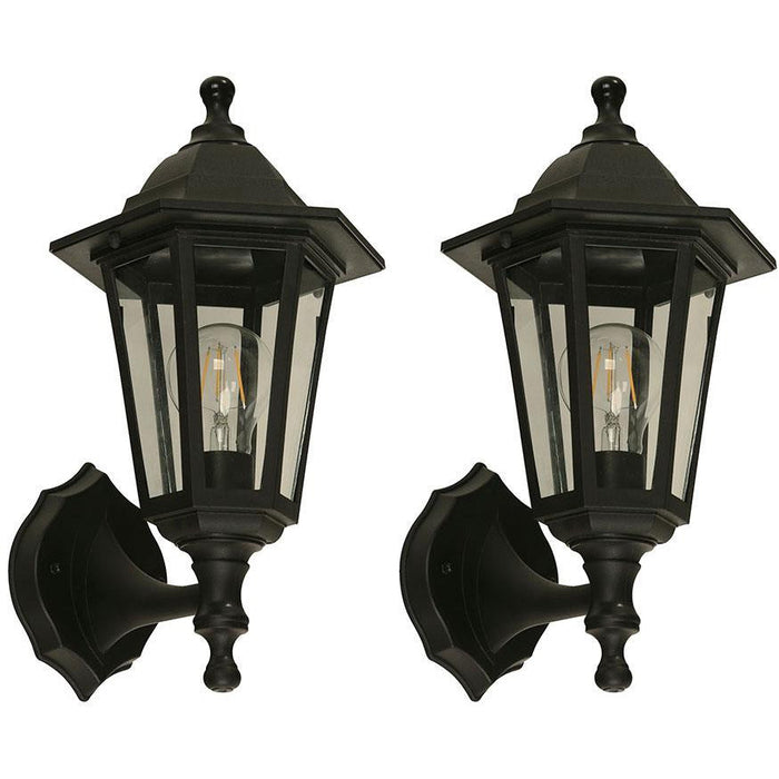 LAMP. EXT. PARED NEGRO 1L E27 40W (2 PIEZAS)