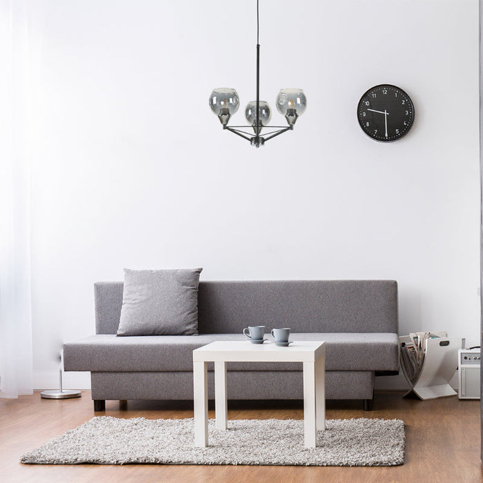 LAMP. COLGANTE NEGRO 3L E27 60W