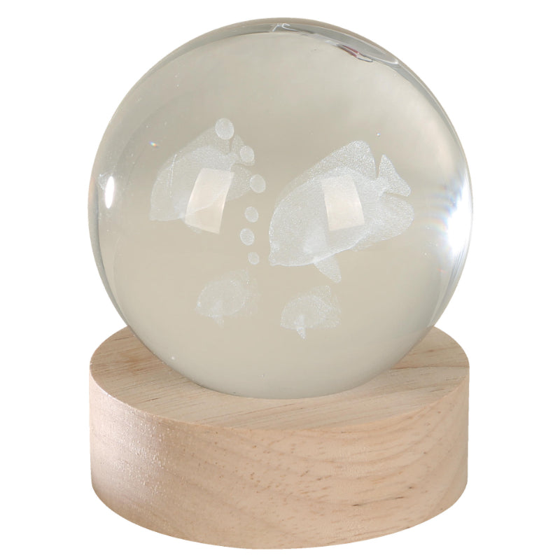 LAMP. LED DE MESA BOLA DE CRISTAL TRANSPARENTE 0.15W 5V RGB