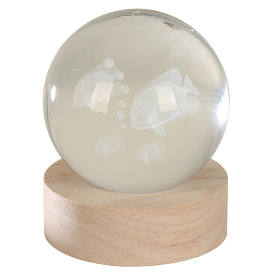 LAMP. LED DE MESA BOLA DE CRISTAL TRANSPARENTE 0.15W 5V RGB
