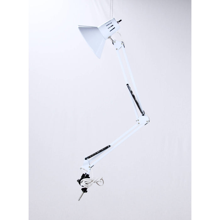LAMP. ESCRITORIO DE BRAZO FLEXIBLE BLANCO 1L E27 60W