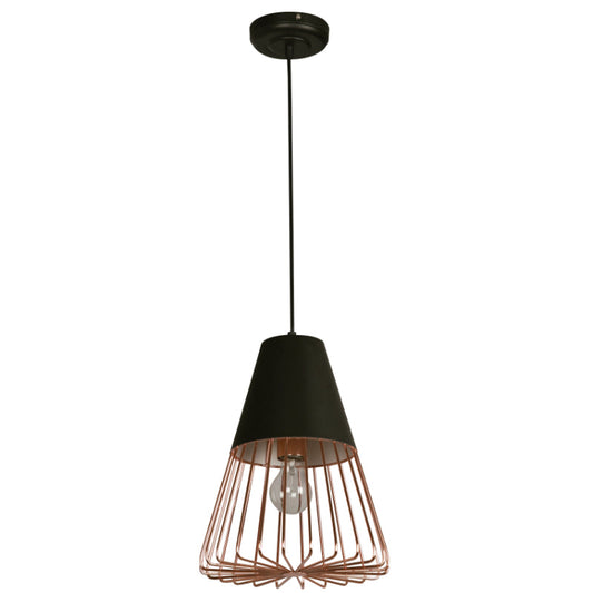 LAMP. COLGANTE NEGRO 1L E27 60W