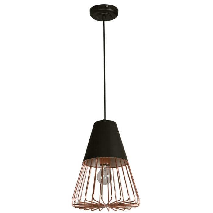 LAMP. COLGANTE NEGRO 1L E27 60W