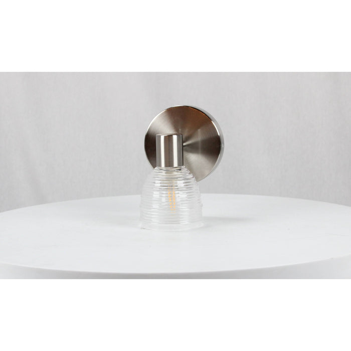 LAMP. TECHO REFLECTORA NÍQUEL SATINADO 1L E14 40W