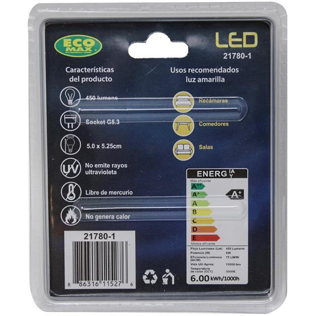 BOMBILLO LED MR16 G5.3 6W 85-265V 3000K
