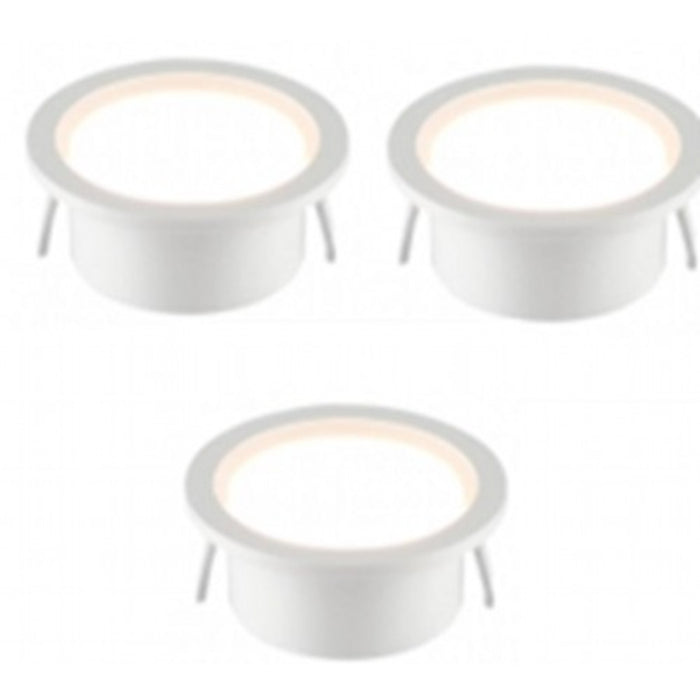 LAMP. LED DE GABINETE NEGRO 2W 100-240V 3000K 3 PIEZAS