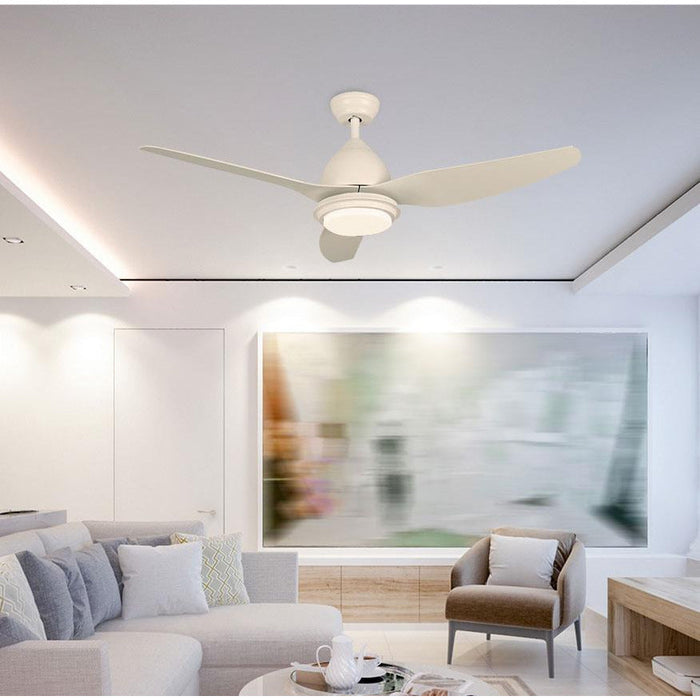 VENTILADOR LED DE TECHO 52" BLANCO 20W 6000/4000/3000K (CON CONTROL REMOTO)