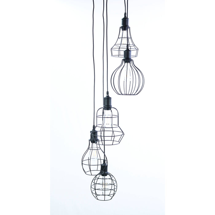 LAMP. COLGANTE NEGRO 5L E27 60W