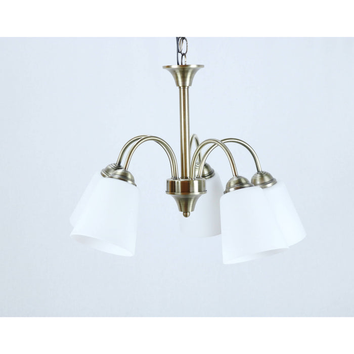 LAMP. COLGANTE BRONCE ANTIGUO 5L E27 60W