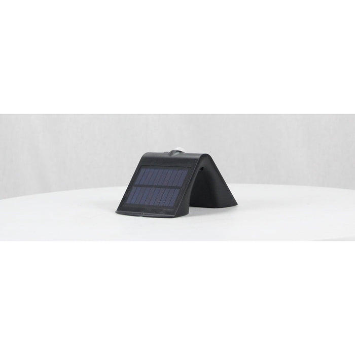 LAMP. LED EXT. PARED SOLAR NEGRO 1L 1.5W 3.7V 3000 / 6000K (CON FOTOCELDA Y SENSOR DE MOVIMIENTO)