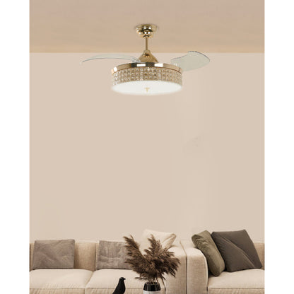 VENTILADOR LED DE TECHO 42" DC 36W 2700K/3500K/5000K ASPAS PLEGABLES