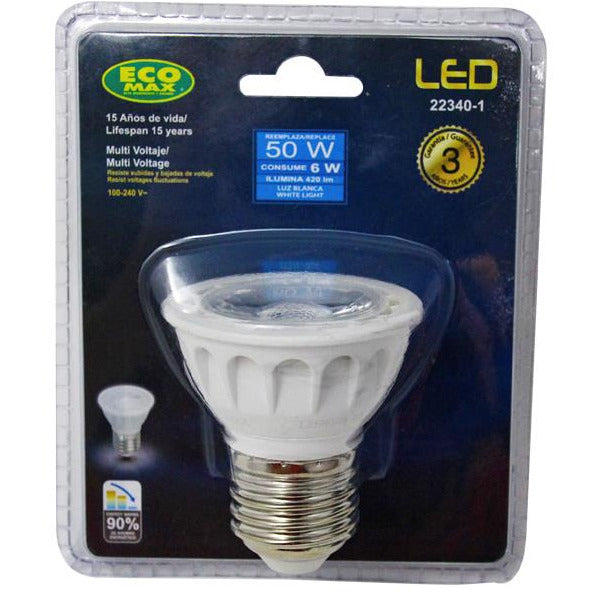 BOMBILLO LED MR16 E27 6W 100-240V 6500K