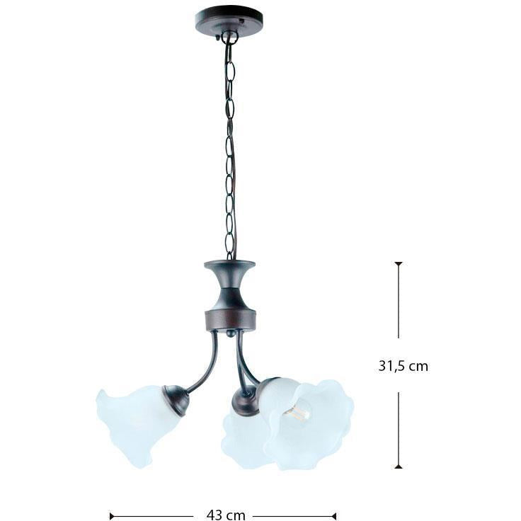 Lámpara Techo Chocolate 3L E27 60W