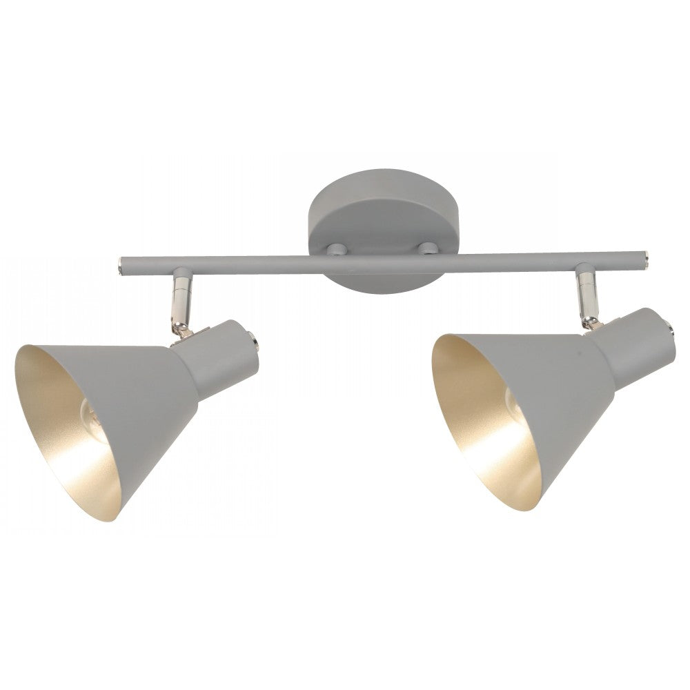 LAMP. TECHO REFLECTORA GRIS 2L E14 40W