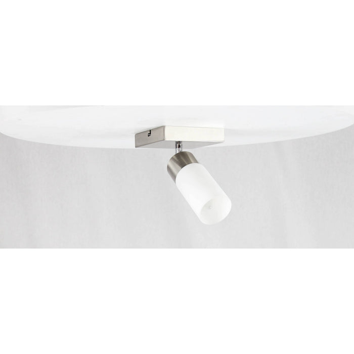 LAMP. TECHO NÍQUEL SATINADO 1L E27 60W