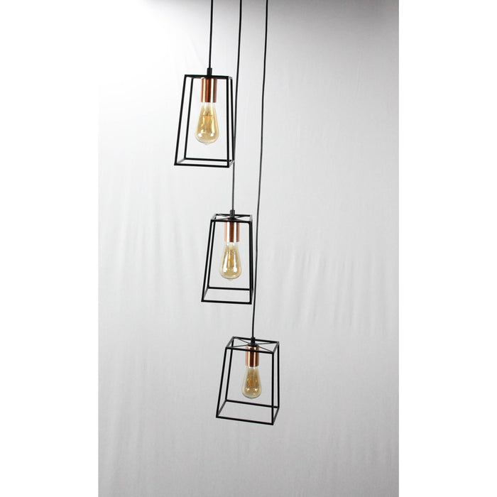 LAMP. COLGANTE NEGRO 3L E27 40W