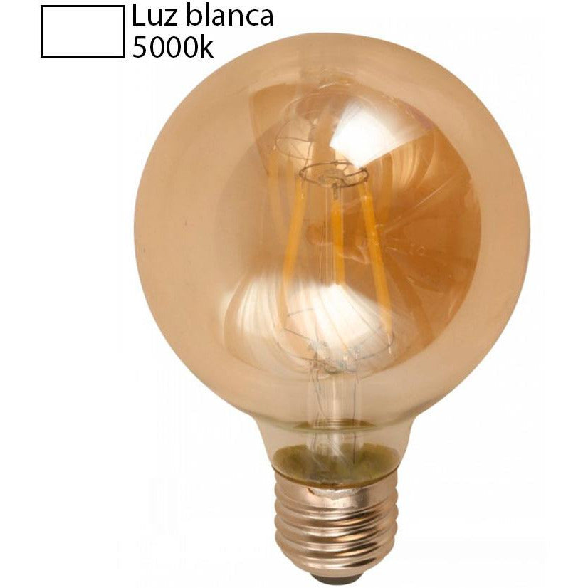 BOMBILLO LED FILAMENTO G80 E27 6W 100-240V 5000K