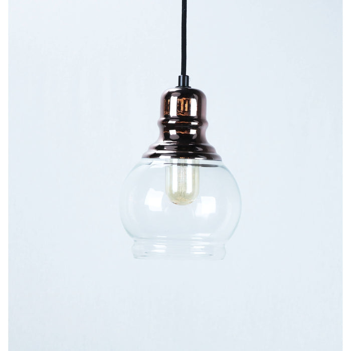 Lámpara Colgante Negro Y Bronce 1L E27 40W