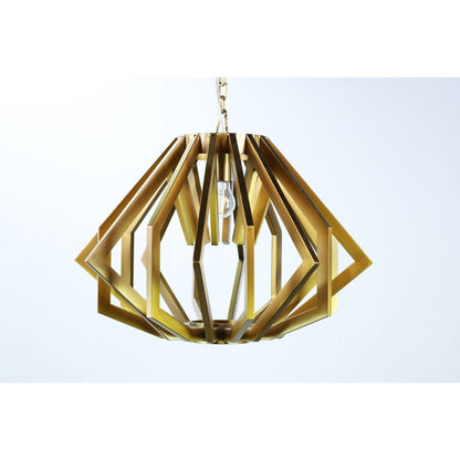 LAMP. COLGANTE DORADO 1L E27 60W