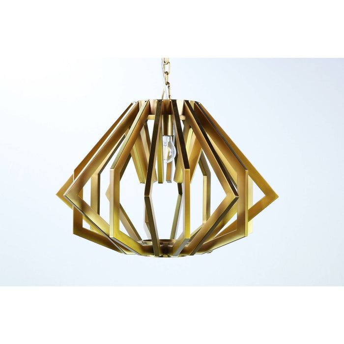 LAMP. COLGANTE DORADO 1L E27 60W