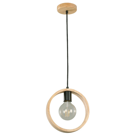 LAMP. TECHO MADERA 1L E27 60W