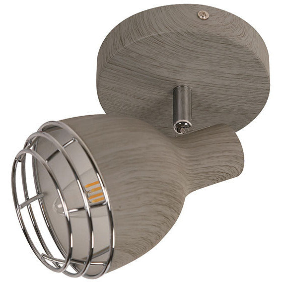 LAMP. TECHO REFLECTORA GRIS 1L E14 40W