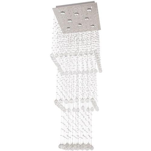 Lámpara Colgante De Cristal 8 Luces*120V*50W*Gu10*Acab. Cromo