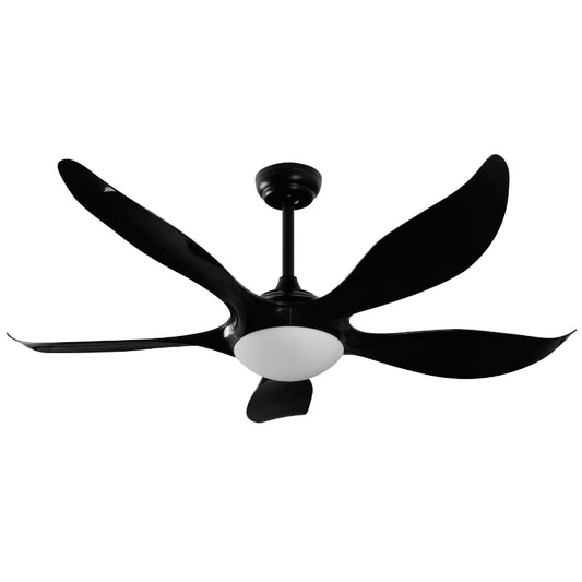VENTILADOR LED DE TECHO 52" NEGRO 18W 120V 3000K CON CONTROL REMOTO (DC MOTOR)