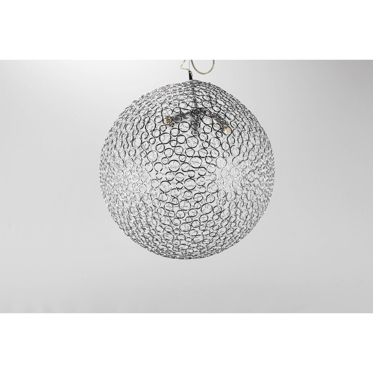 LAMP. COLGANTE PLATEADO 3L E27 60W