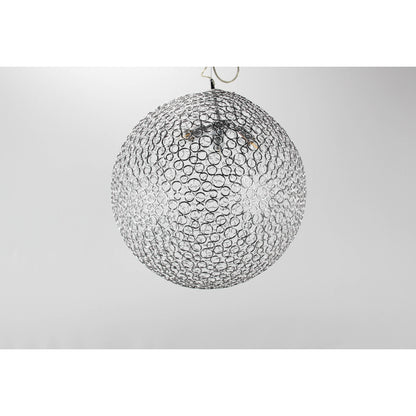 LAMP. COLGANTE PLATEADO 3L E27 60W