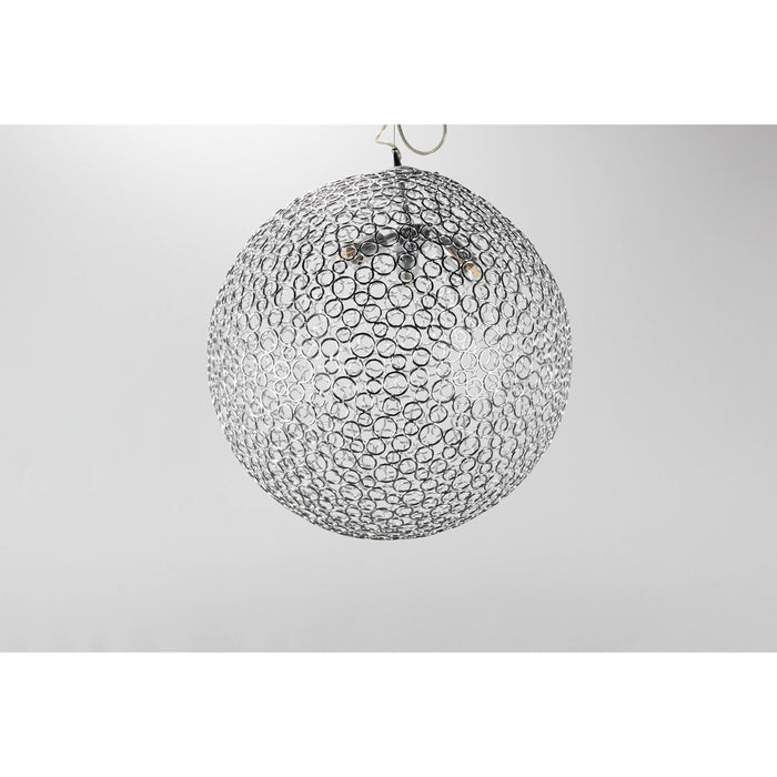 LAMP. COLGANTE PLATEADO 3L E27 60W