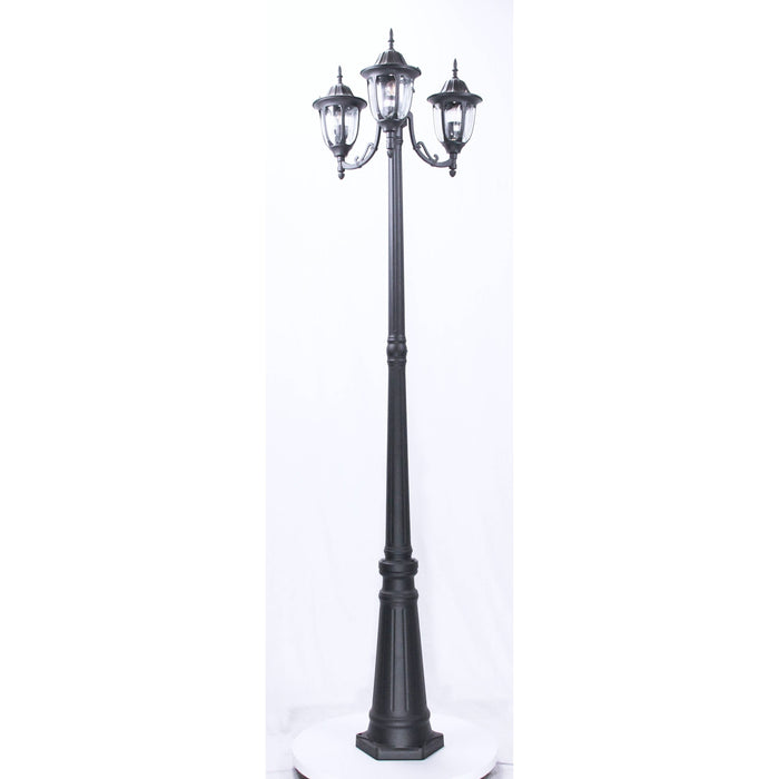 Lámpara Exterior  Poste Negro 3L E27 100W