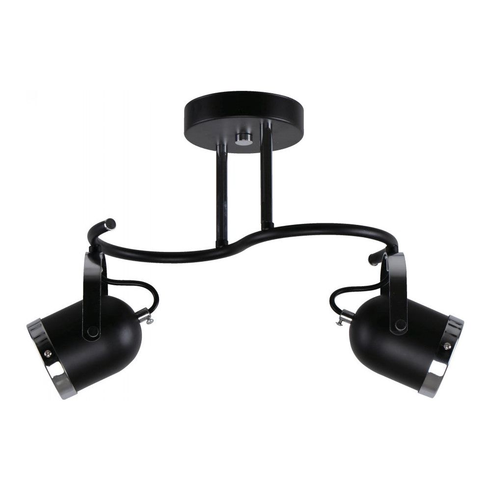 Lámpara Techo Reflectora Negro 2L E27 40W