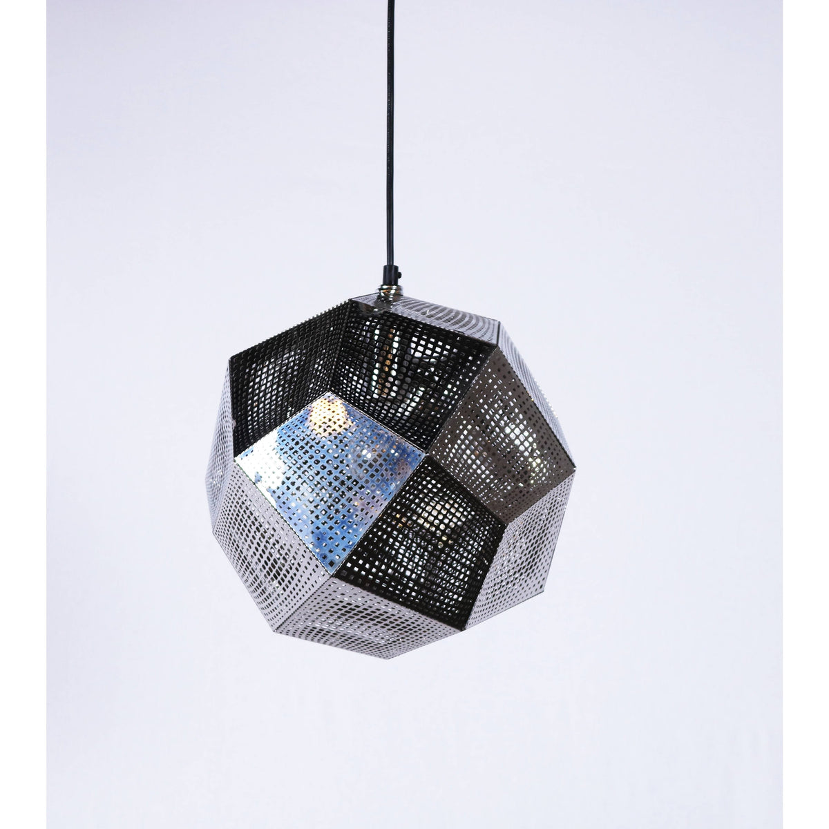 LAMP. COLGANTE COBRE Y NEGRO 1L E27 60W